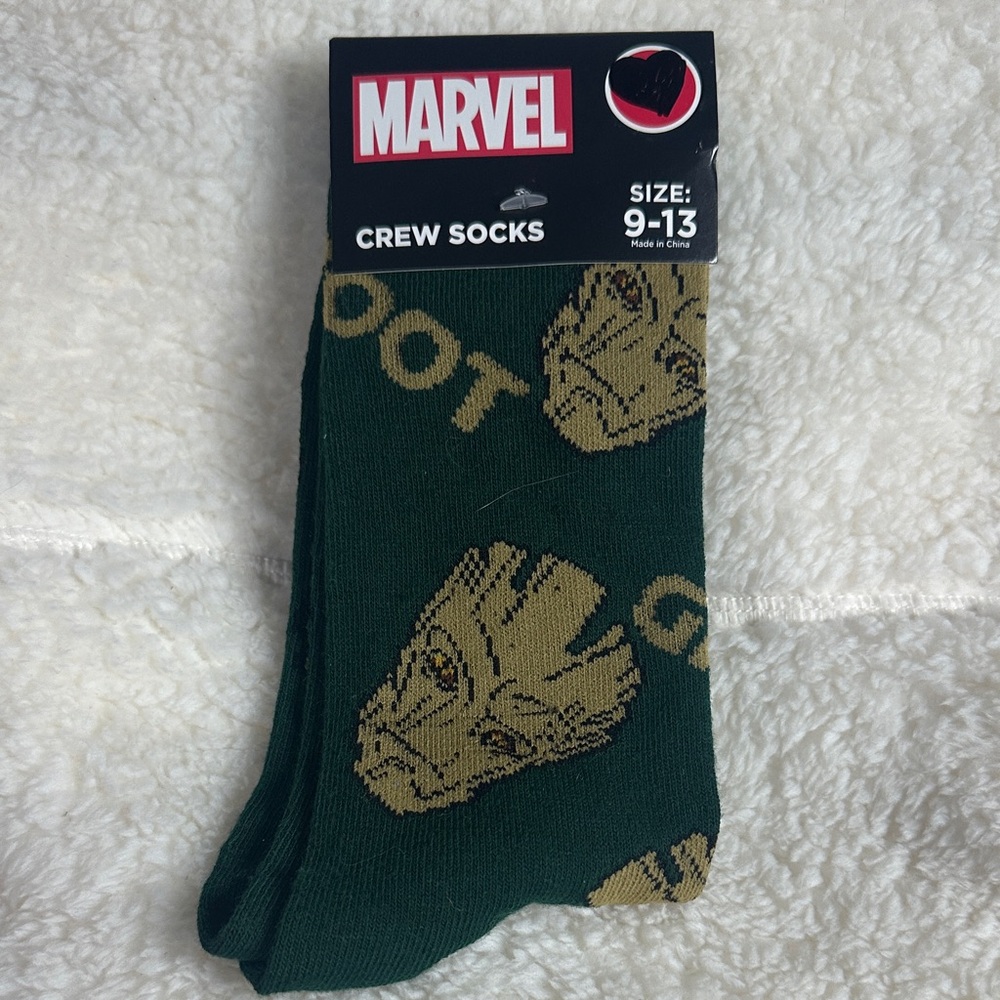 Marvel Groot Green Crew‎ Socks